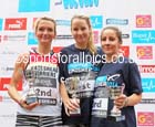 From left to right: 2nd Michelle Nolan, winner Danielle Hodgkinson and 3rd Claire Simpson in the BUPA Great North 5k. Photo: David T. Hewitson/Sports for All Pics